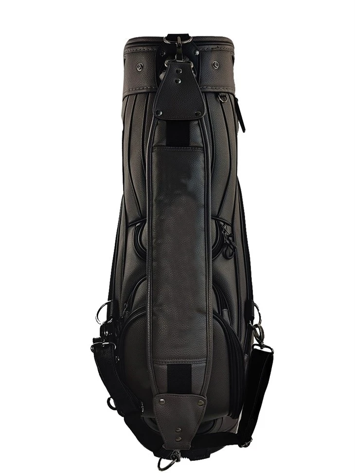 Custom Logo Black PU Leather Golf Staff Bag Waterproof Pro Golf Tour Club Carry Bag Wholesale suppliers