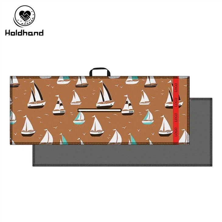 2022 Ship Pattern Custom Design Manufacture Microfiber Weave Golf Towels Manufacture For Cleaning And Drying Golf Club