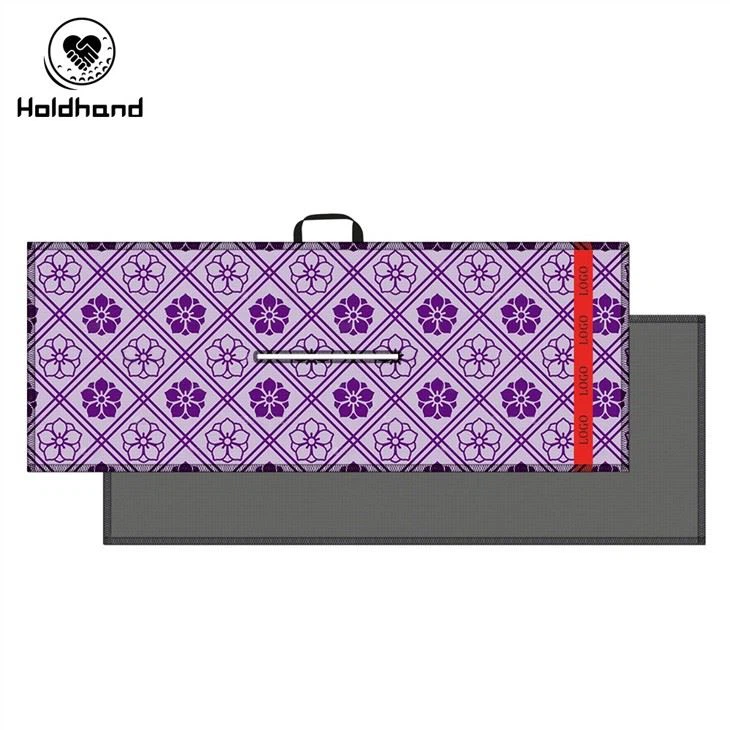 Flower Design Manufacture Portable Microfiber Golf Towels Quick Dry